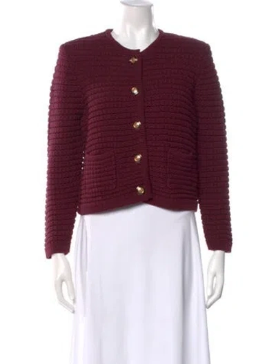 Pre-owned Ba&sh Crew Neck Sweater In Burgundy