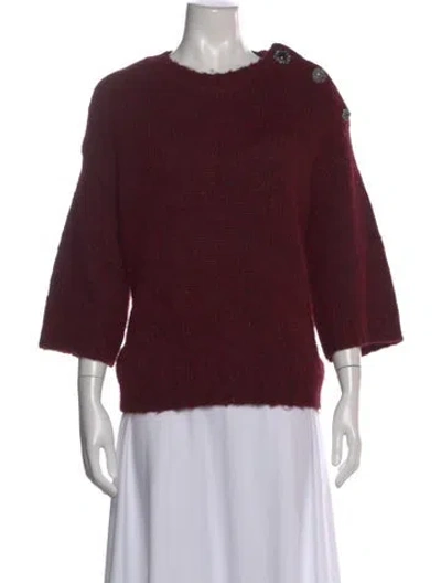 Pre-owned Ba&sh Crew Neck Sweater In Burgundy