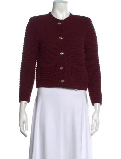 Pre-owned Ba&sh Crew Neck Sweater In Burgundy