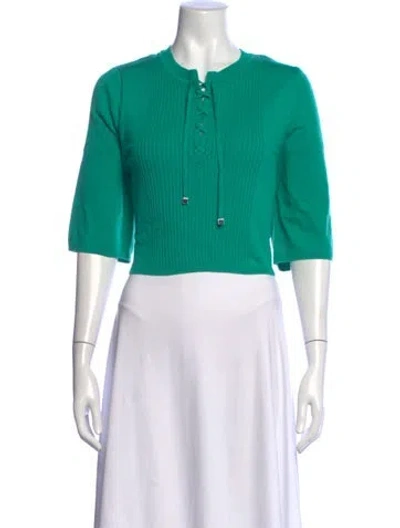 Pre-owned Ba&sh Crew Neck Sweater In Green