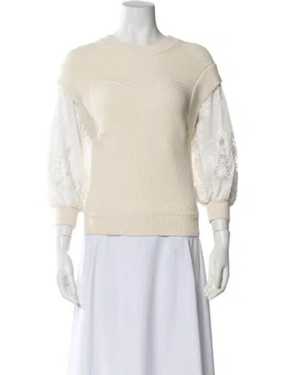 Pre-owned Ba&sh Crew Neck Sweater In Neutral