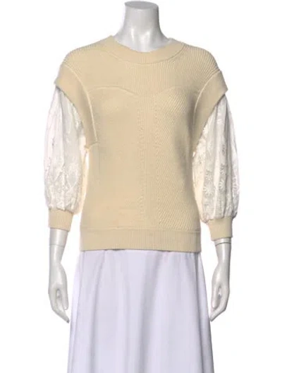 Pre-owned Ba&sh Crew Neck Sweater In Neutral