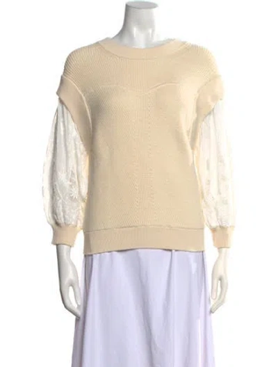 Pre-owned Ba&sh Crew Neck Sweater In Neutrals