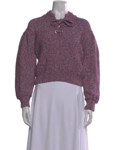 Pre-owned Ba&sh Crew Neck Sweater In Purple