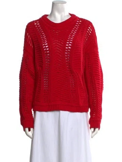 Pre-owned Ba&sh Crew Neck Sweater In Red