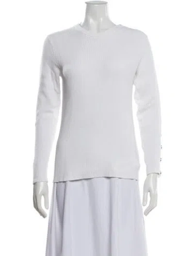 Pre-owned Ba&sh Crew Neck Sweater In White