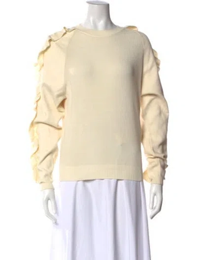Pre-owned Ba&sh Crew Neck Sweater In White