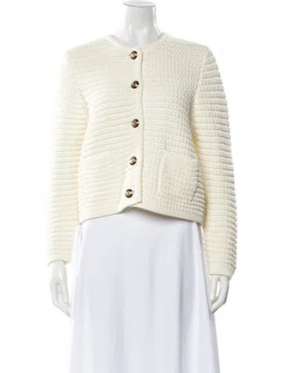 Pre-owned Ba&sh Crew Neck Sweater In White