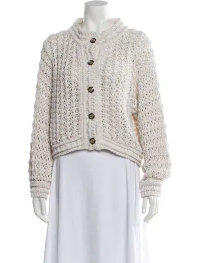 Pre-owned Ba&sh Crew Neck Sweater In White