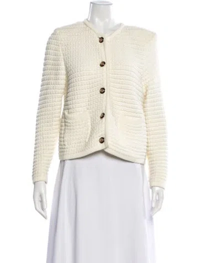 Pre-owned Ba&sh Crew Neck Sweater In White