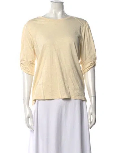 Pre-owned Ba&sh Crew Neck Three-quarter Sleeve Top In Neutral