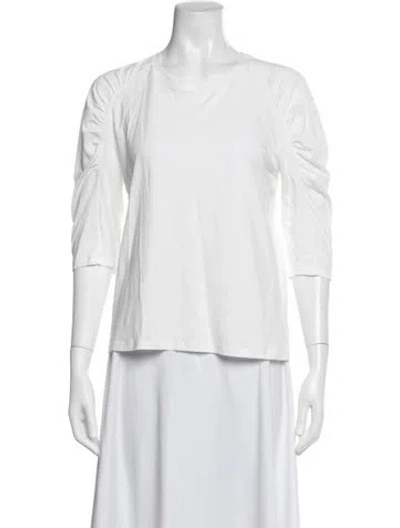 Pre-owned Ba&sh Crew Neck Three-quarter Sleeve Top In Neutrals