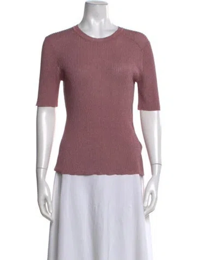 Pre-owned Ba&sh Crew Neck Three-quarter Sleeve Top In Pink