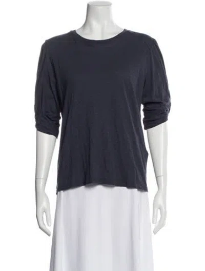 Pre-owned Ba&sh Crew Neck Three-quarter Sleeve T-shirt In Blue