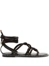 Ba&sh Cuba Leather Lace-up Sandals