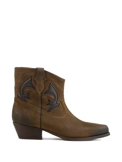 Ba&sh Curtis Leather Boots In Brown