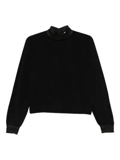 Ba&sh Cut-out High-neck Jumper In Black