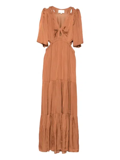 BA&SH CUT-OUT TIERED MAXI DRESS