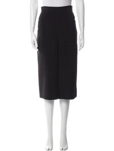 Pre-owned Ba&sh Cutout Accent Midi Length Skirt In Black