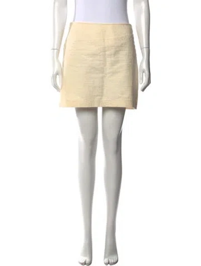 Pre-owned Ba&sh Cutout Accent Mini Skirt In Neutral