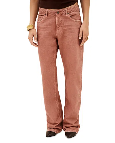 Ba&sh Ba & Sh Cvana Low Rise Wide Leg Jeans In Pink