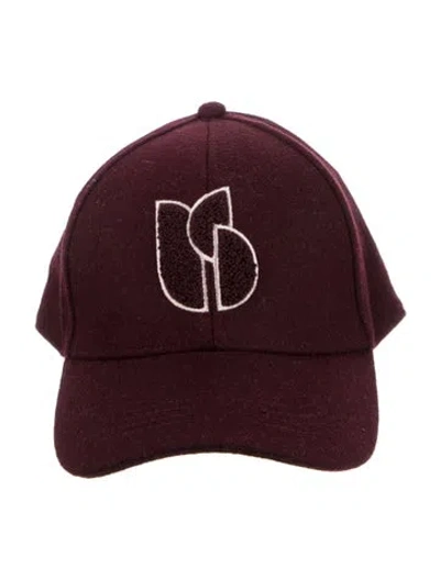 Pre-owned Ba&sh Dad Hat In Burgundy