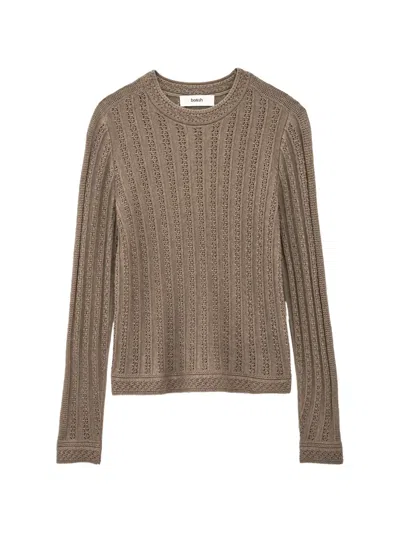 Ba&sh Dakar Open-knit Sweater In Brown