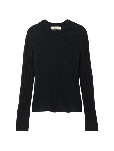 Ba&sh Dakar Pointelle-knit Sweater In Blue