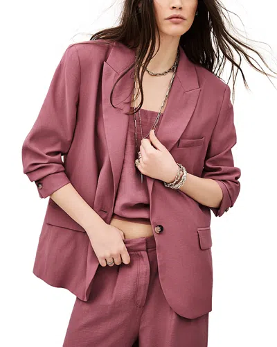 Ba&sh Dalena Single-breasted Notched-lapel Jacket In Pink