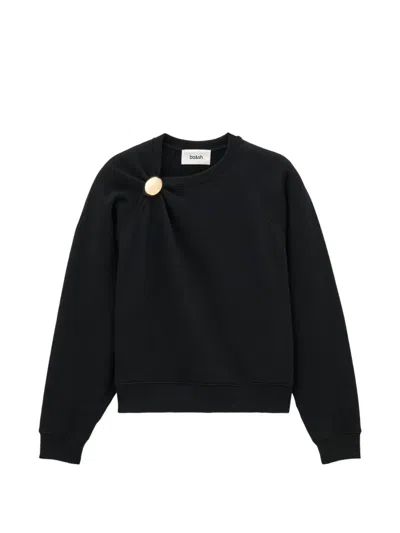 Ba&sh Della Gold-tone Hardware Sweatshirt In Schwarz