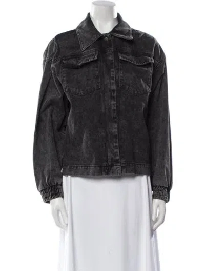 Pre-owned Ba&sh Denim Jacket In Black