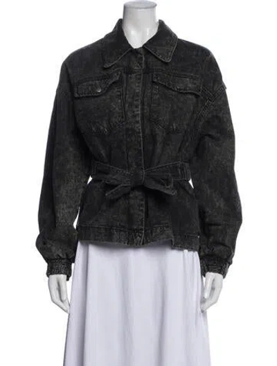 Pre-owned Ba&sh Denim Jacket In Black