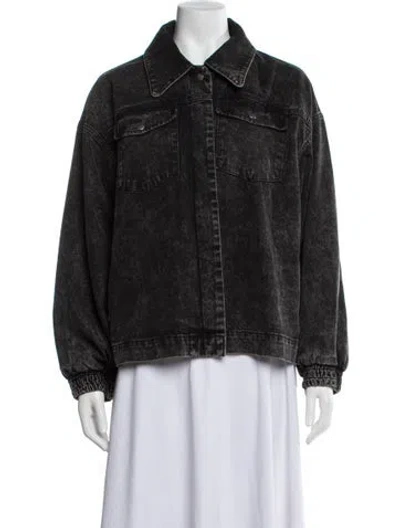 Pre-owned Ba&sh Denim Jacket In Black