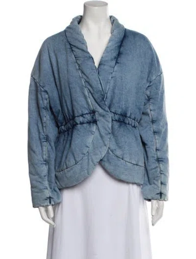 Pre-owned Ba&sh Denim Jacket In Blue