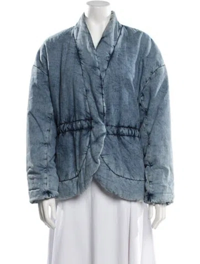 Pre-owned Ba&sh Denim Jacket In Blue