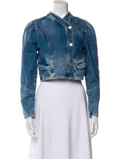 Pre-owned Ba&sh Denim Jacket In Blue