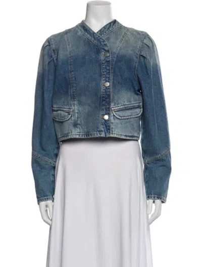 Pre-owned Ba&sh Denim Jacket In Blue