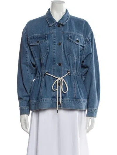Pre-owned Ba&sh Denim Jacket In Blue