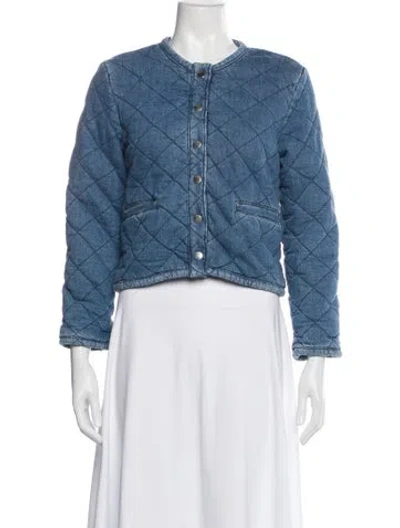 Pre-owned Ba&sh Denim Jacket In Blue