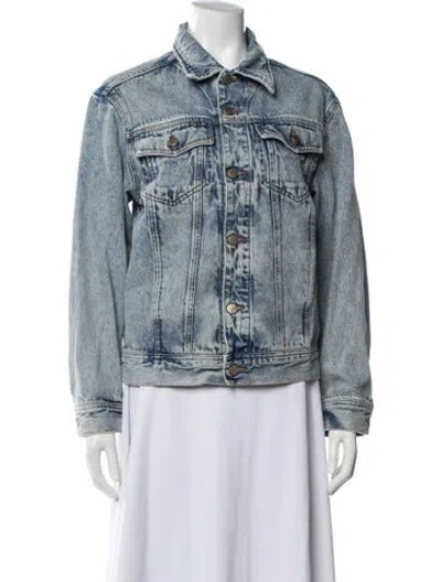 Pre-owned Ba&sh Denim Jacket In Blue