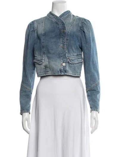 Pre-owned Ba&sh Denim Jacket In Blue