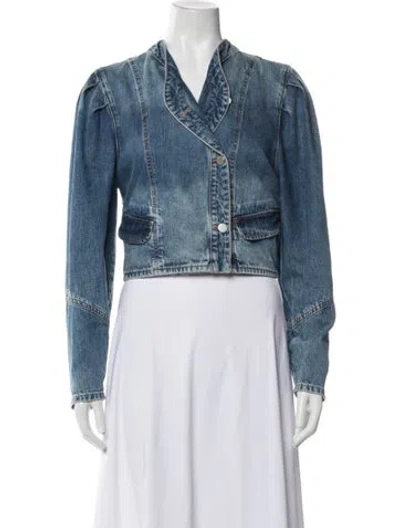 Pre-owned Ba&sh Denim Jacket In Blue