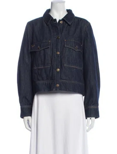 Pre-owned Ba&sh Denim Jacket In Blue