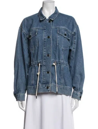 Pre-owned Ba&sh Denim Jacket In Blue