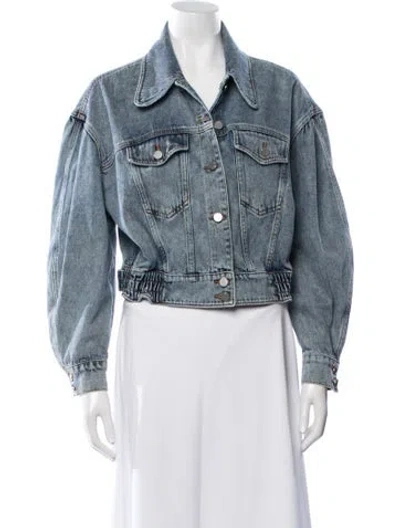 Pre-owned Ba&sh Denim Jacket In Blue
