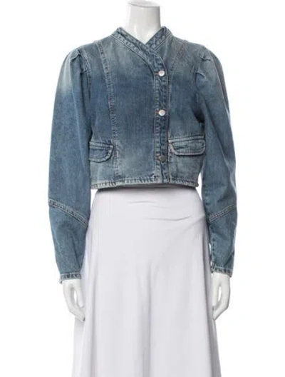Pre-owned Ba&sh Denim Jacket In Blue
