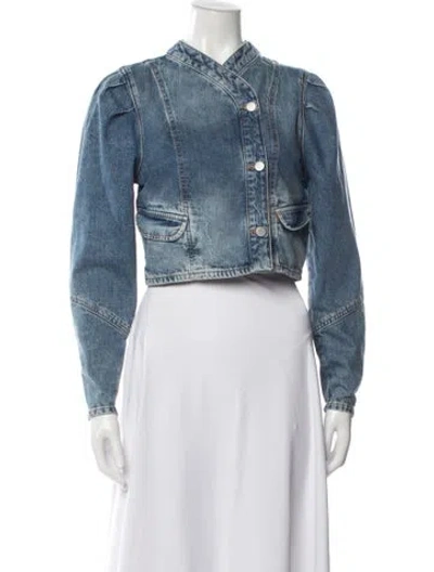 Pre-owned Ba&sh Denim Jacket In Blue