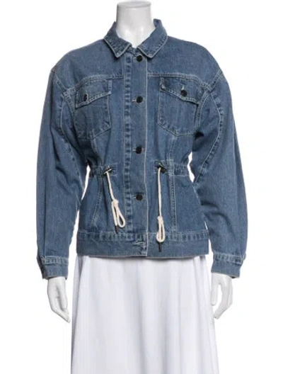 Pre-owned Ba&sh Denim Jacket In Blue