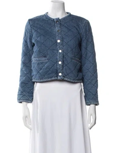 Pre-owned Ba&sh Denim Jacket In Blue