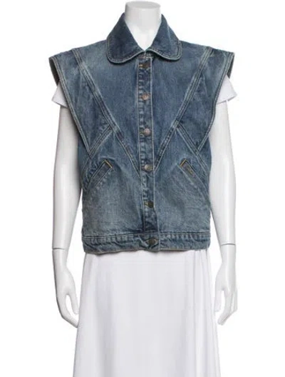Pre-owned Ba&sh Denim Jacket In Blue